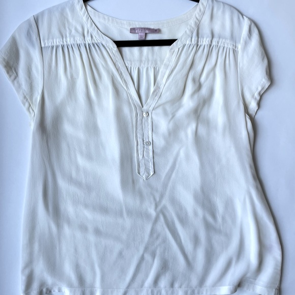 Calypso white silk top/tee - Picture 1 of 3